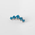 Piercing Crown Azul- Titânio