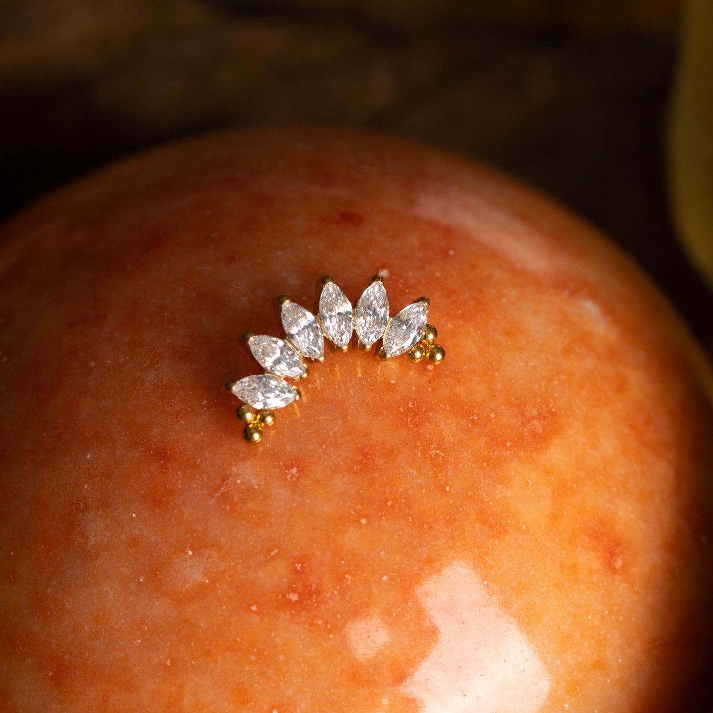 Piercing Solis Veil Dourado PVD - Titânio