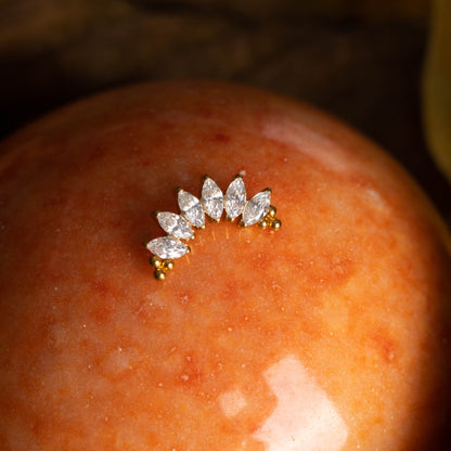 Piercing Solis Veil Dourado PVD - Titânio