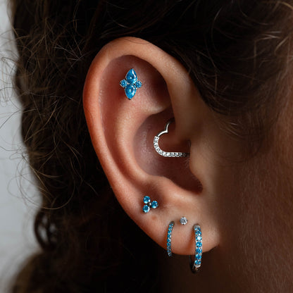 Piercing Tallya Azul - Titânio