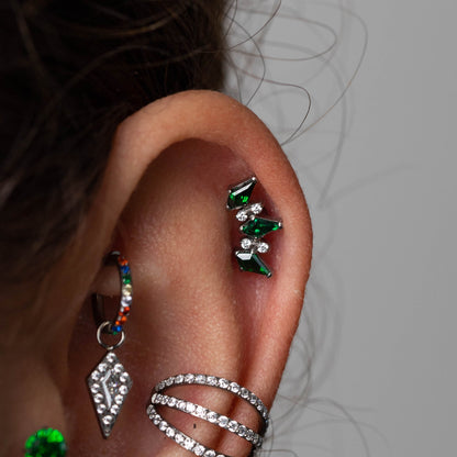 Piercing Renata Verde - Titânio
