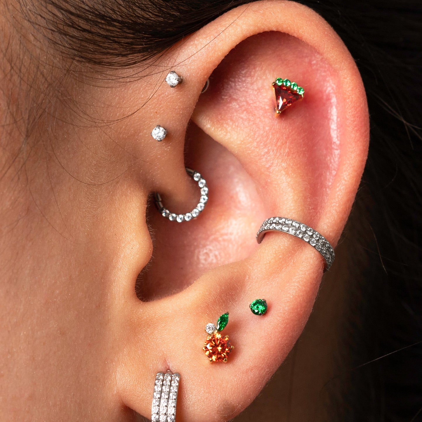 Piercing Watermelon PVD Dourado - Titânio