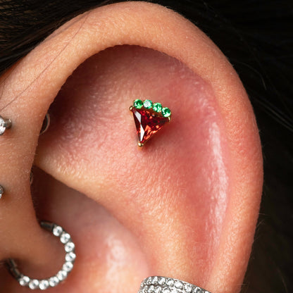 Piercing Watermelon PVD Dourado - Titânio