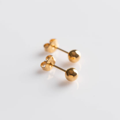 Brinco Sphere Dourado PVD - Titânio (par)
