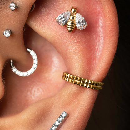 Piercing Argola Zion PVD Dourado - Titânio