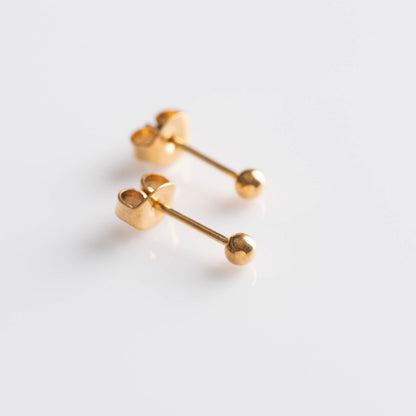 Brinco Sphere Dourado PVD - Titânio (par)