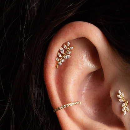 Piercing Sylva Bloom Dourado PVD – Titânio