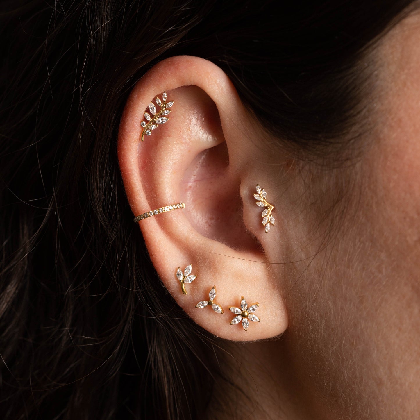 Piercing Sylva Bloom Dourado PVD – Titânio