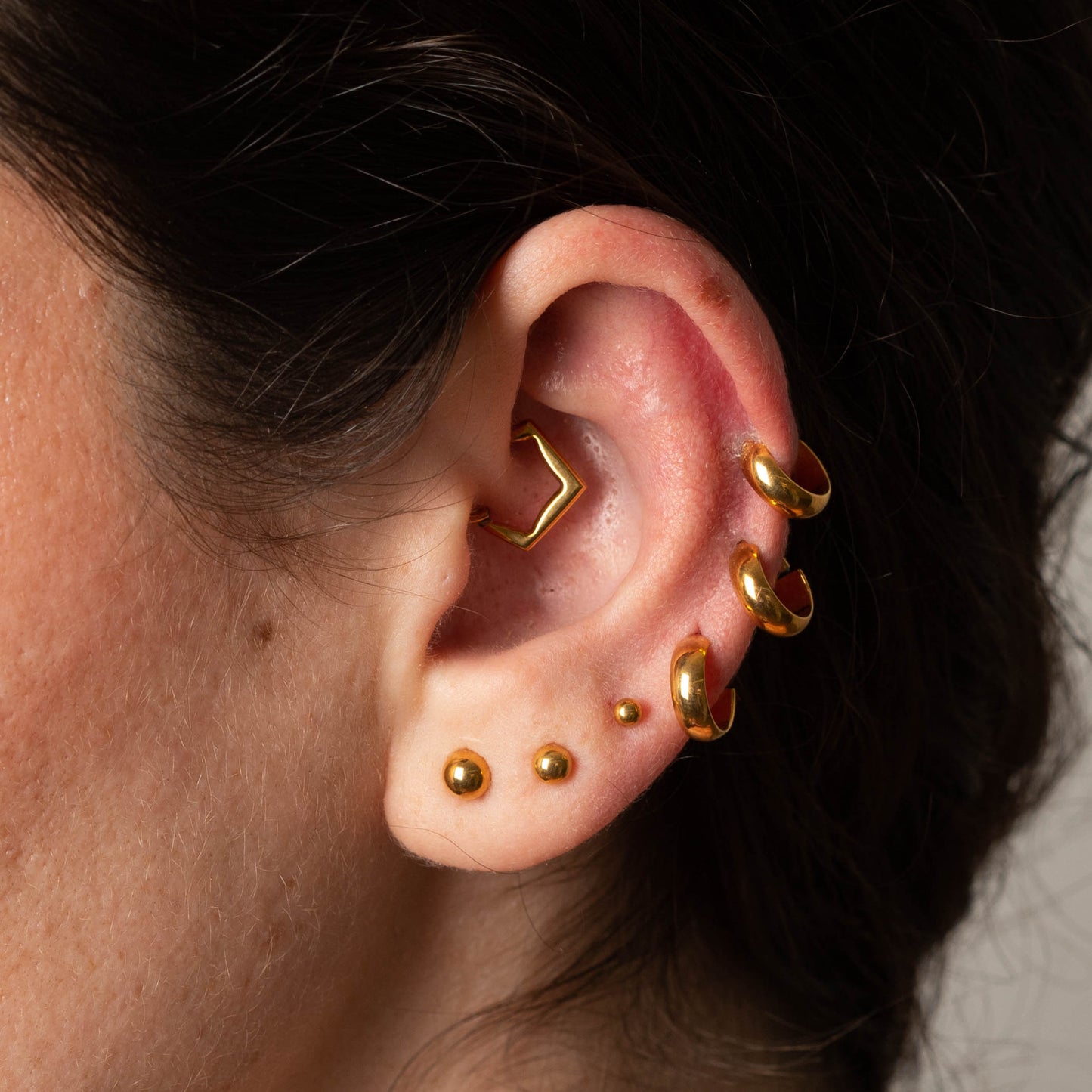 Piercing Argola Axia PVD Dourado - Titânio