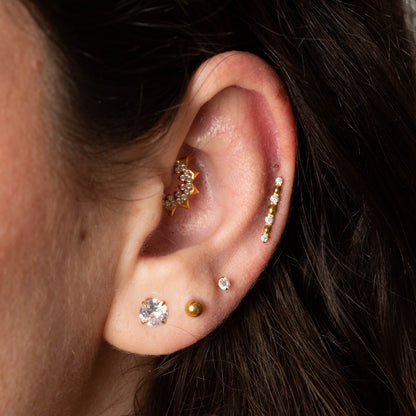 Piercing Nyra PVD Dourado - Titânio