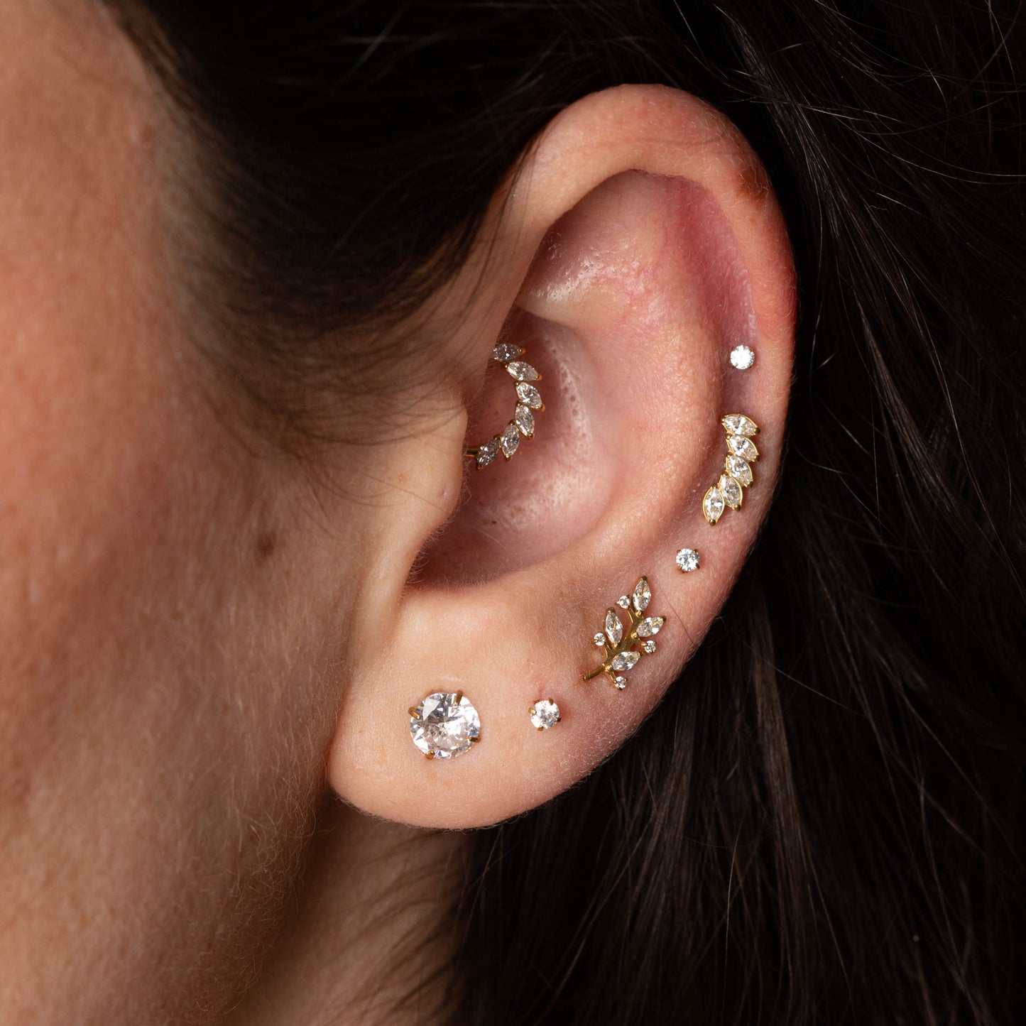 Piercing Maelle PVD Dourado - Titânio