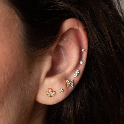 Piercing Floris Marquise Dourado PVD - Titânio