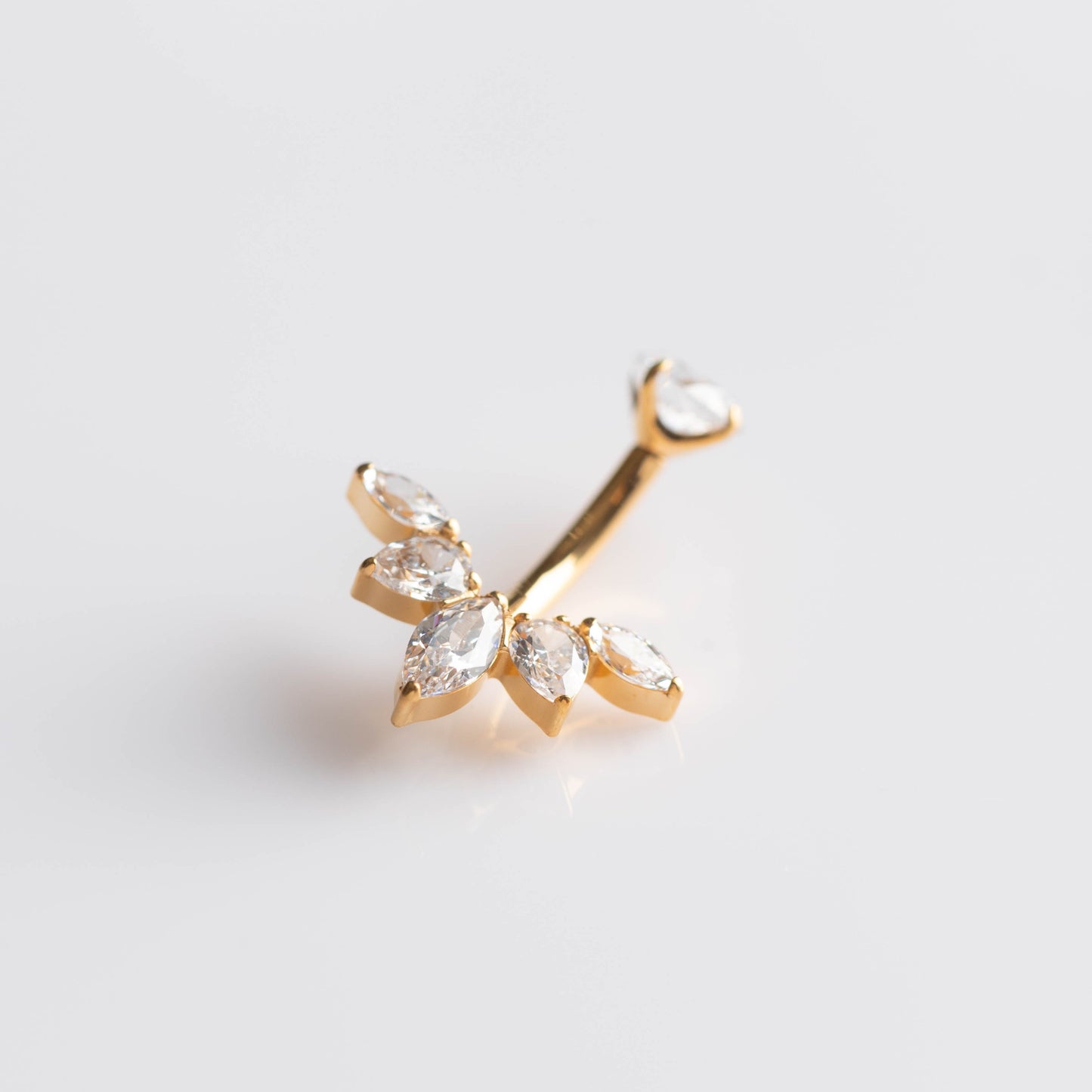 Piercing Umbigo Nymira Bloom Dourado PVD – Titânio