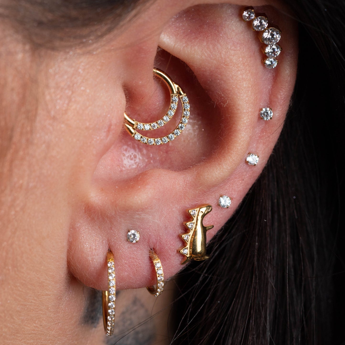 Piercing Argola PVD Gold Unic- Titânio