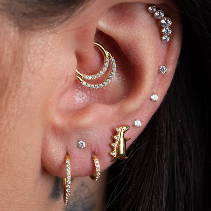 Piercing Argola PVD Gold Unic- Titânio
