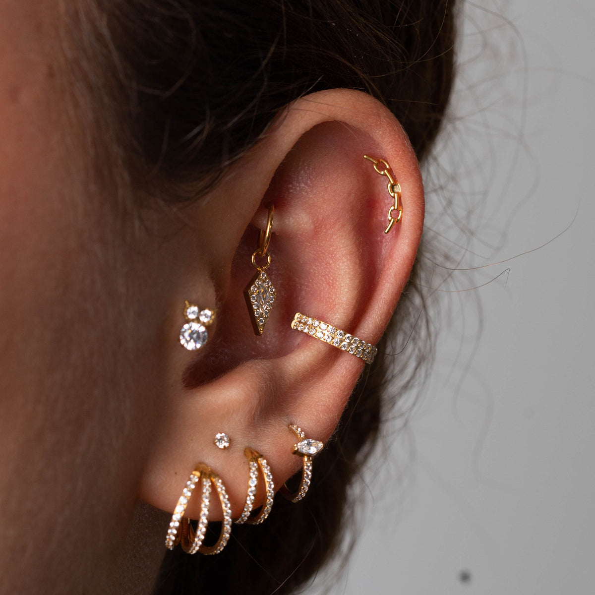 Piercing Cordelia PVD Dourado - Titânio