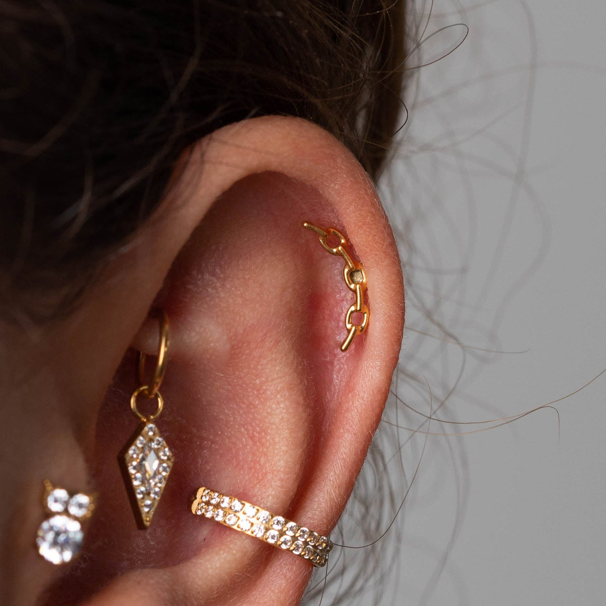 Piercing Cordelia PVD Dourado - Titânio