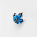 Piercing Lotus Azul Escuro - Titânio