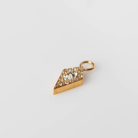 Pingente Prisma Dourado PVD - Titânio
