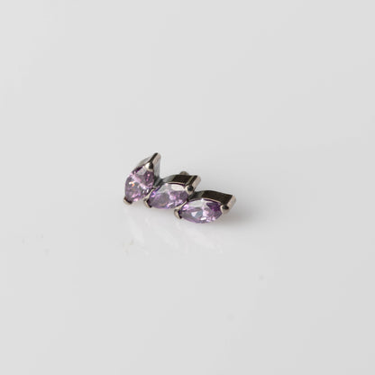 Piercing Tri Navet Roxo - Titânio