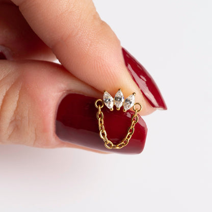 Piercing Aurenna PVD Dourado - Titânio