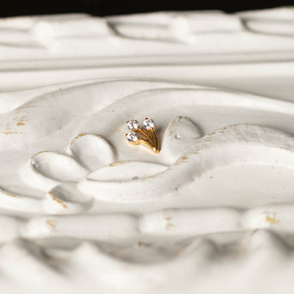 Piercing Lumen Sprout Dourado PVD – Titânio