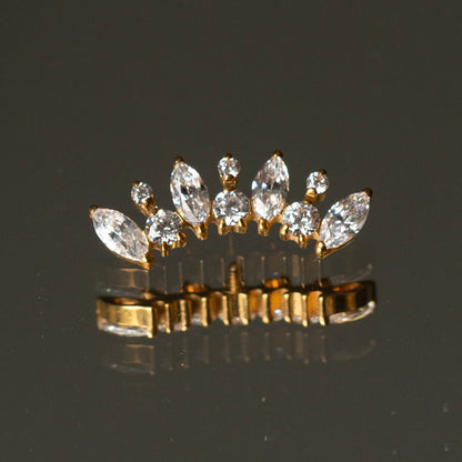 Piercing Celest Crown Dourado PVD – Titânio
