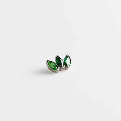 Piercing Flume Verde - Titânio
