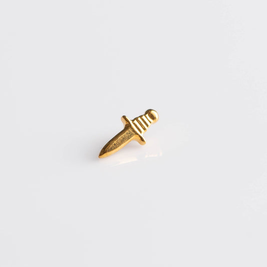 Piercing Mini Adaga PVD Dourado - Titânio