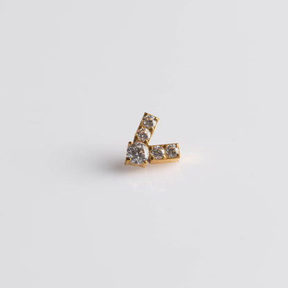 Piercing Lyra PVD Dourado - Titânio