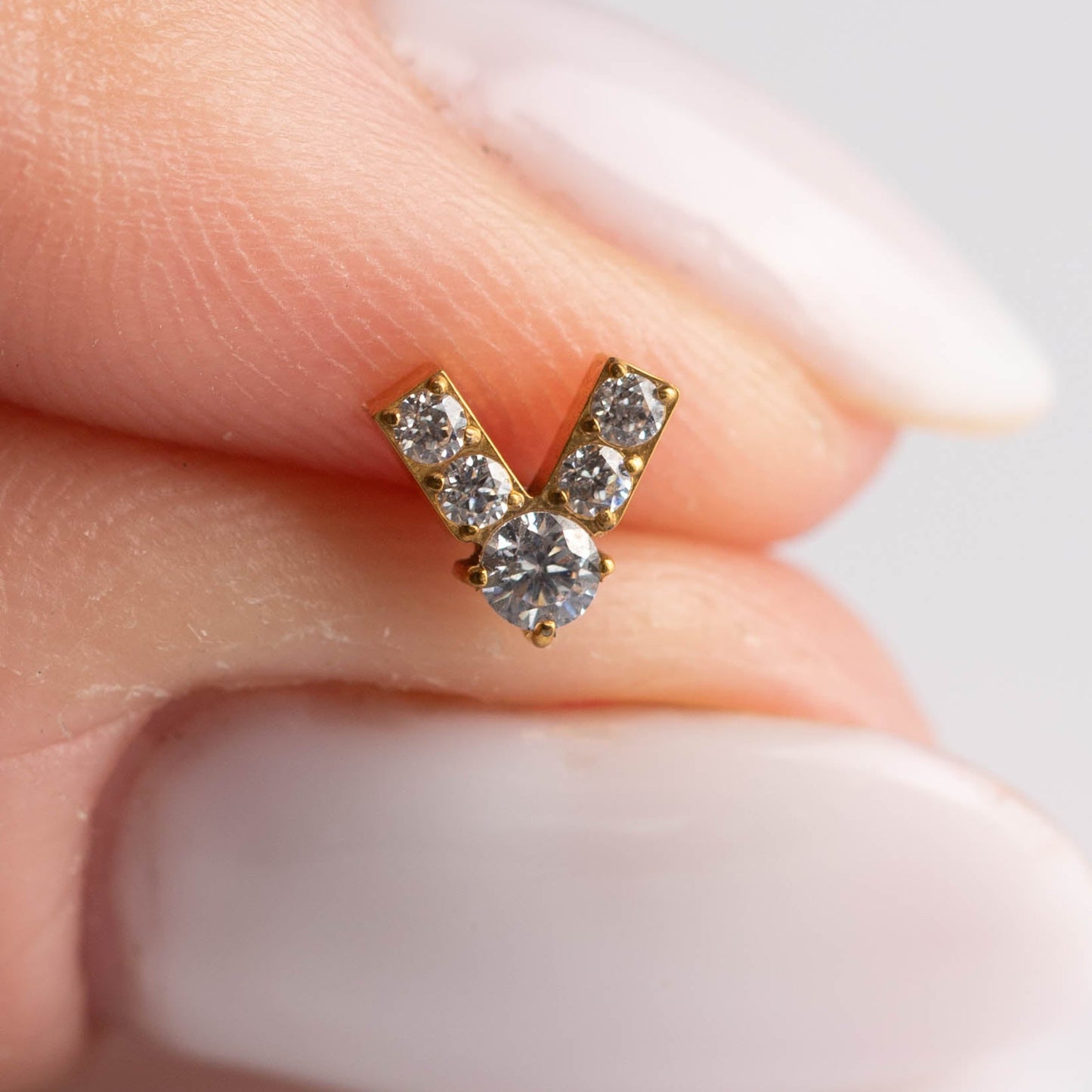 Piercing Lyra PVD Dourado - Titânio