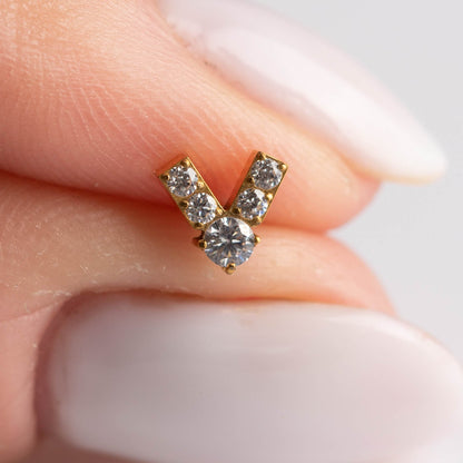 Piercing Lyra PVD Dourado - Titânio