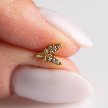 Piercing Tail PVD Dourado - Titânio