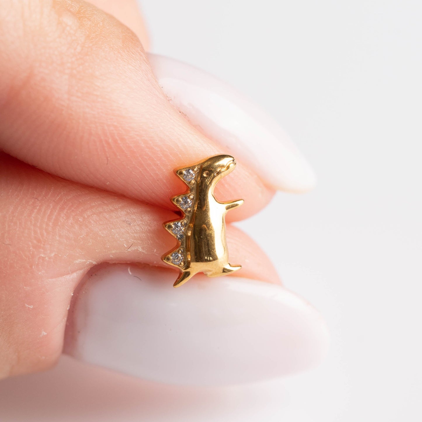 Piercing T-Rex PVD Dourado Titânio
