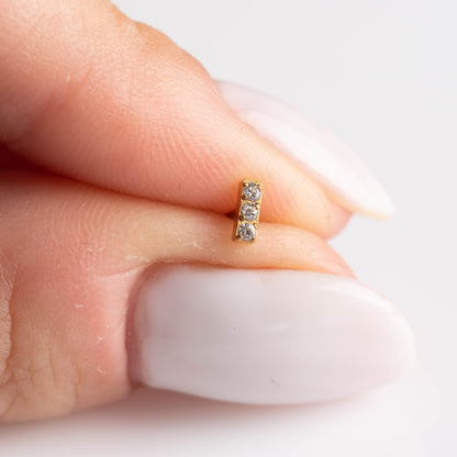Piercing Lit PVD Dourado - Titânio
