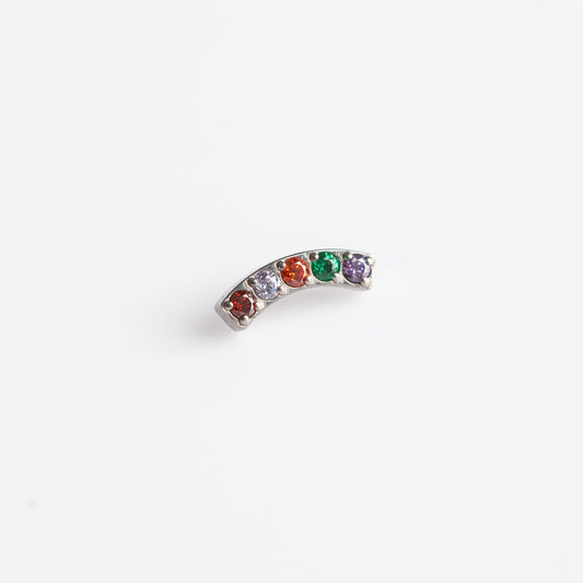 Piercing Mini Curves Colors - Titânio