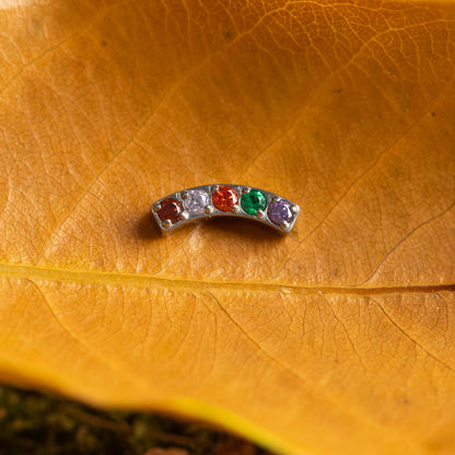 Piercing Mini Curves Colors - Titânio