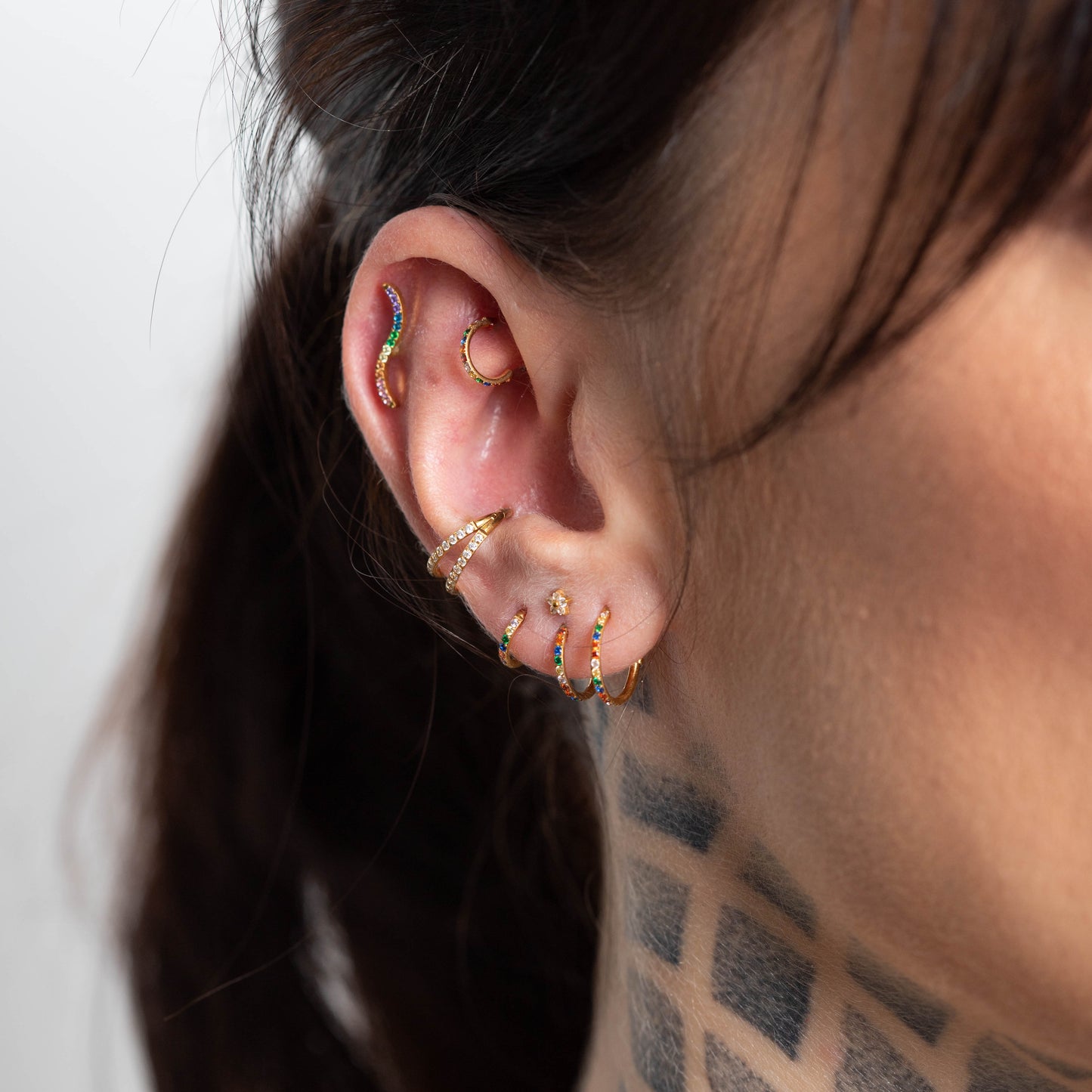 Piercing Argola PVD Gold Unic Colors- Titânio