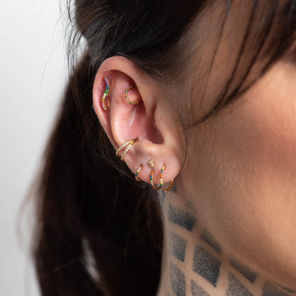 Piercing Argola PVD Gold Unic Colors- Titânio