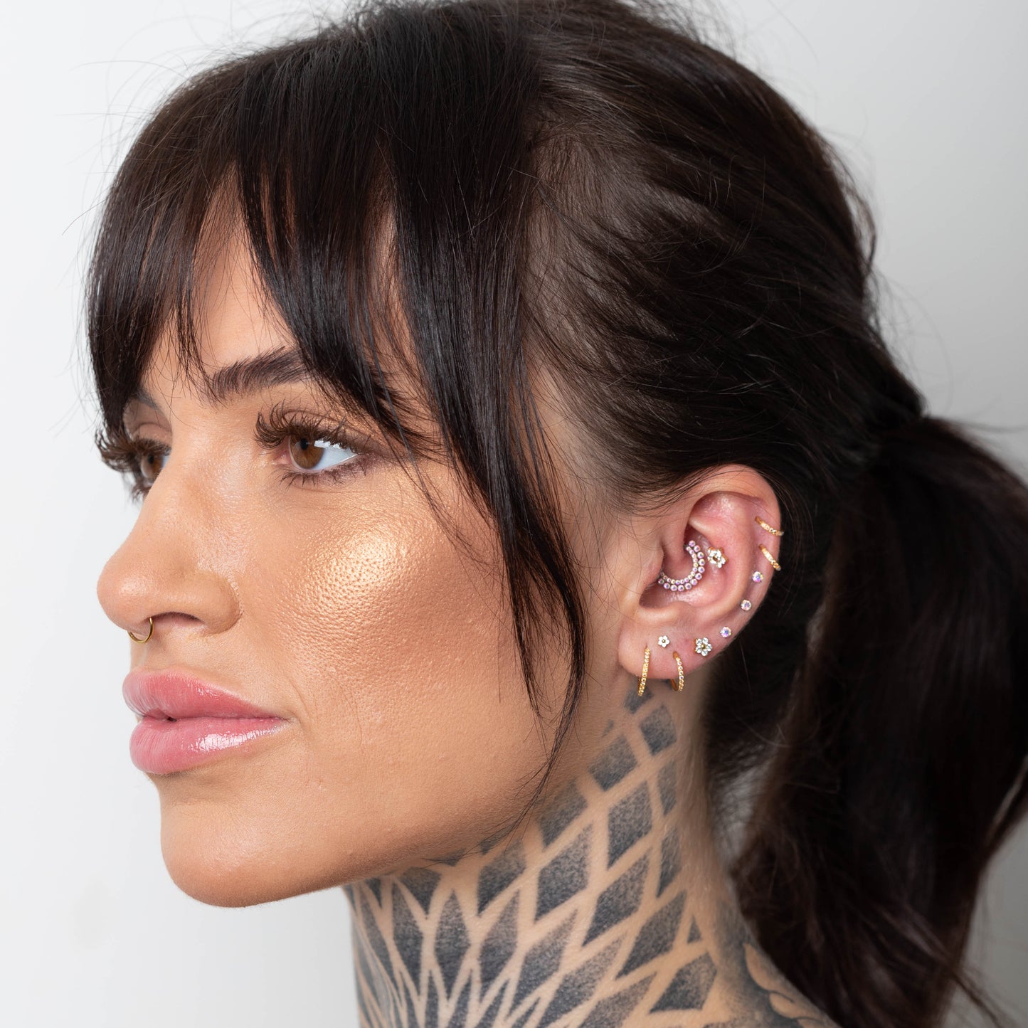 Piercing Argola PVD Gold Unic Furtacor- Titânio