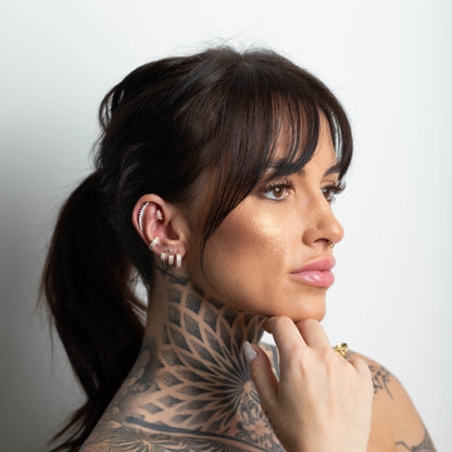 Piercing Argola Zaya PVD Dourado - Titânio