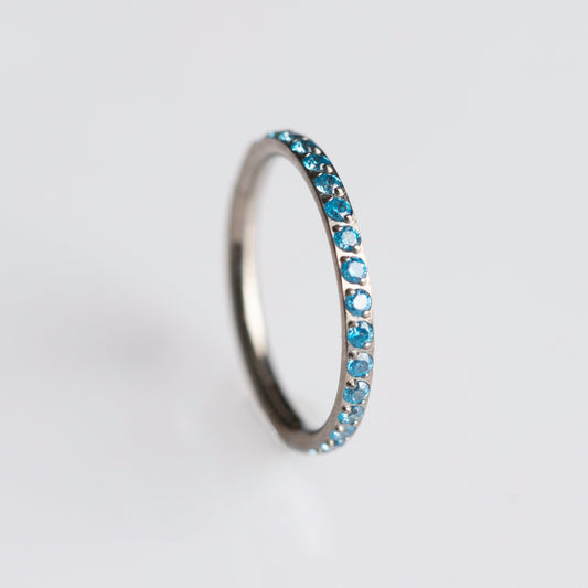 Piercing Argola Unic Azul- Titânio