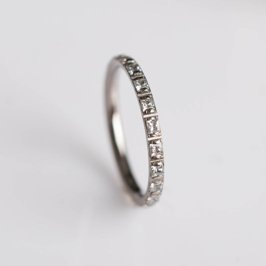 Piercing Argola Crystal Line - Titânio