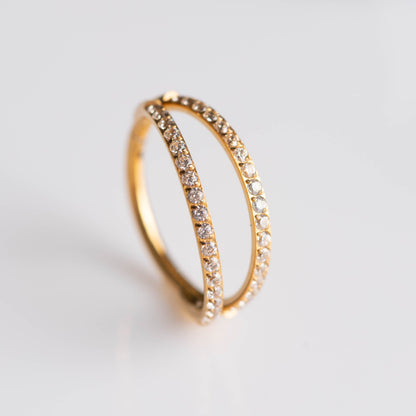 Piercing Argola Duplet PVD Dourado - Titânio