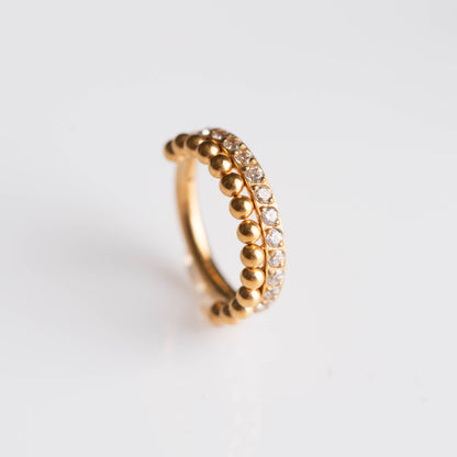 Piercing Argola Joanah PVD Dourado - Titânio