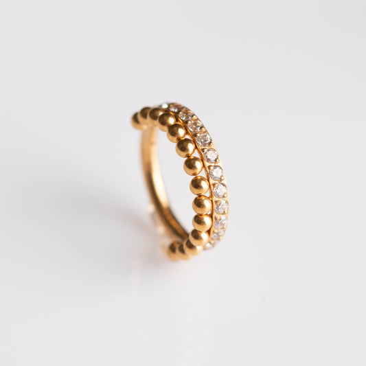 Piercing Argola Joanah PVD Dourado - Titânio