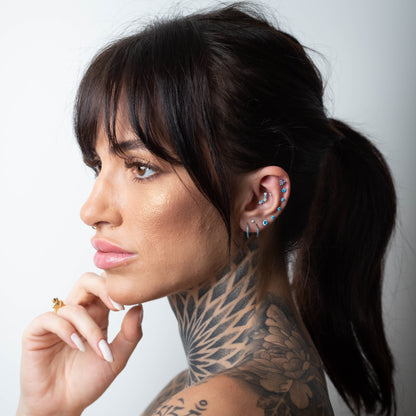 Piercing Cartier Azul- Titânio