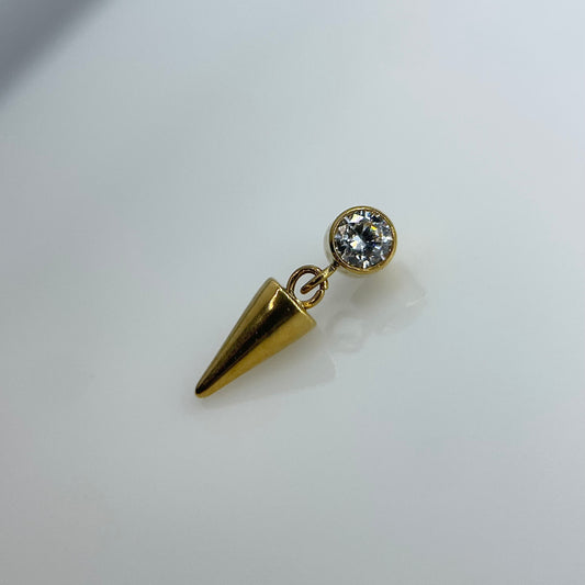 Piercing PVD Gold Radiant Spike -Titânio
