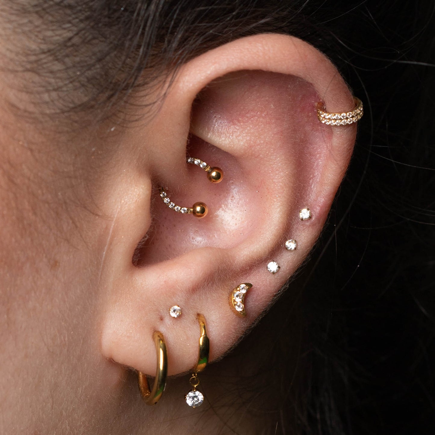 Piercing Argola Ferradura Caelis - Titânio