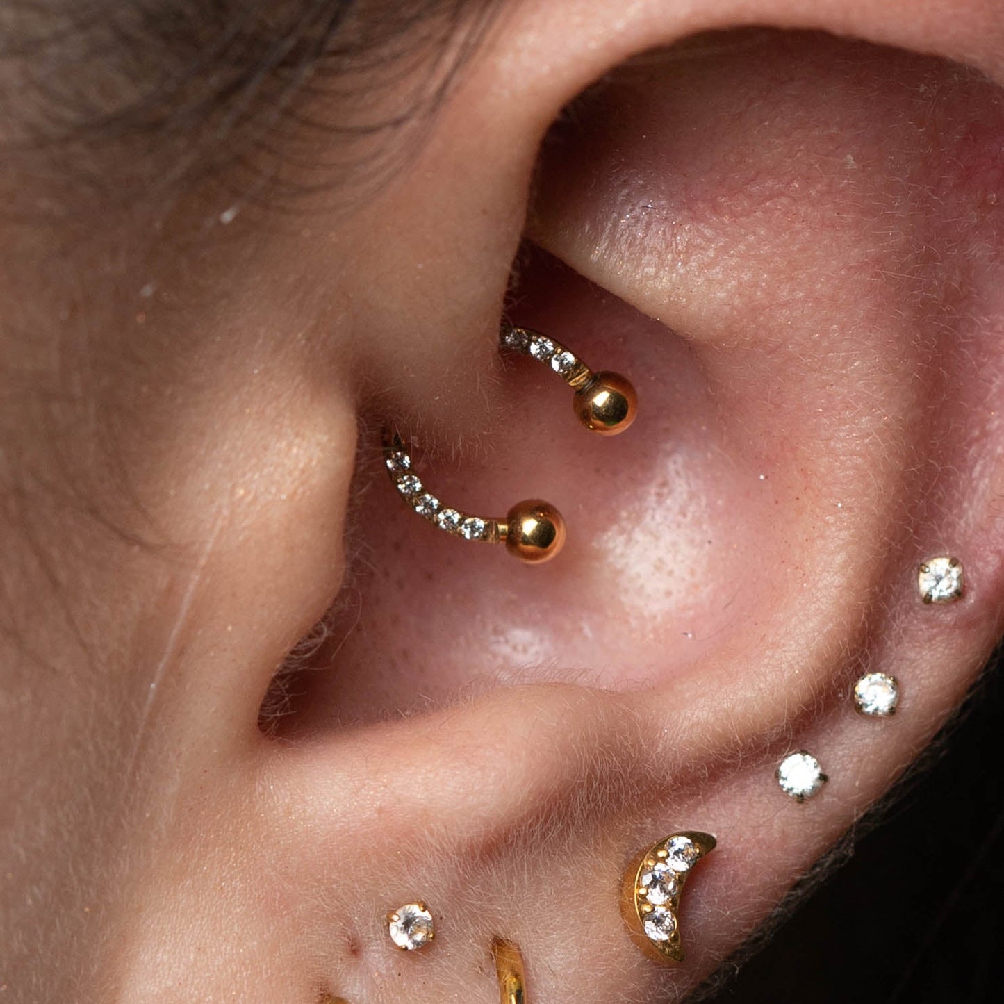 Piercing Argola Ferradura Caelis - Titânio